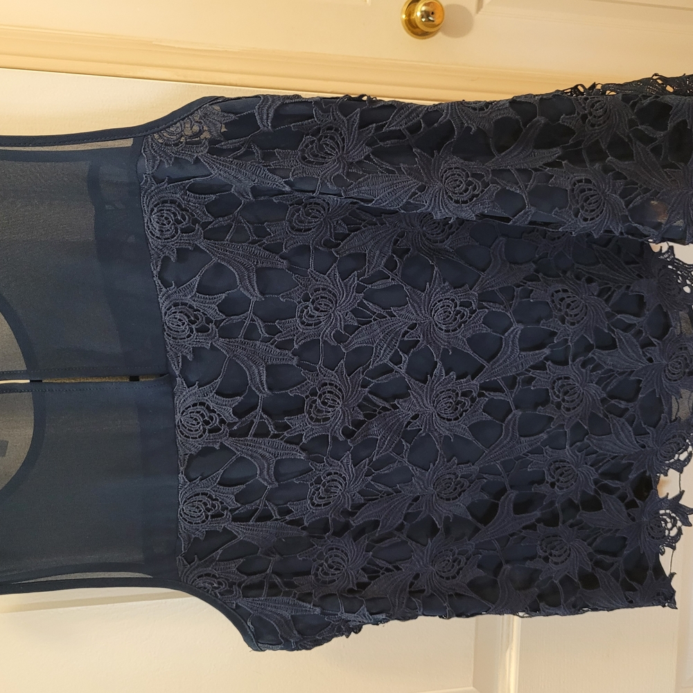 Adiva Midnight Blue Textured Top